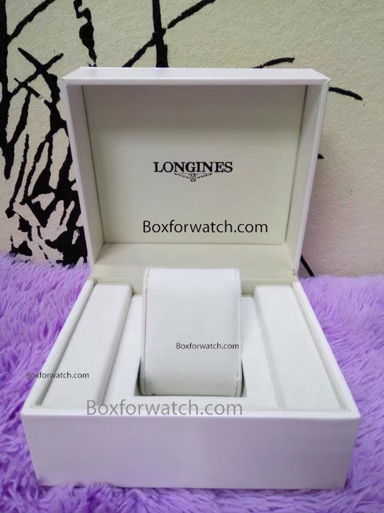 Replica Longines Watch Box Wholesale White Leather Larger Size